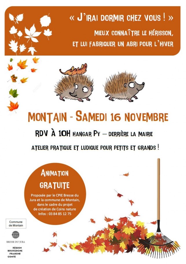 Affiche Hérisson 16 novembre